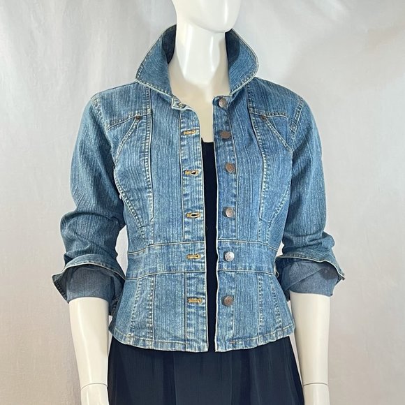 Vintage Stretch Denim Jacket | Bill Blass - Picture 1 of 9